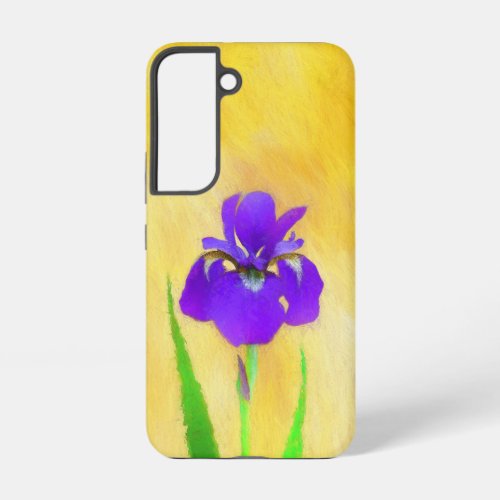 Purple Bearded Iris Painting _ Cute Original Dog A Samsung Galaxy S22 Case