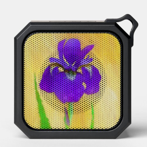 Purple Bearded Iris Painting _ Original Flower Art Bluetooth Speaker