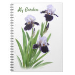 Purple Bearded Iris Trio Personalized  Notebook