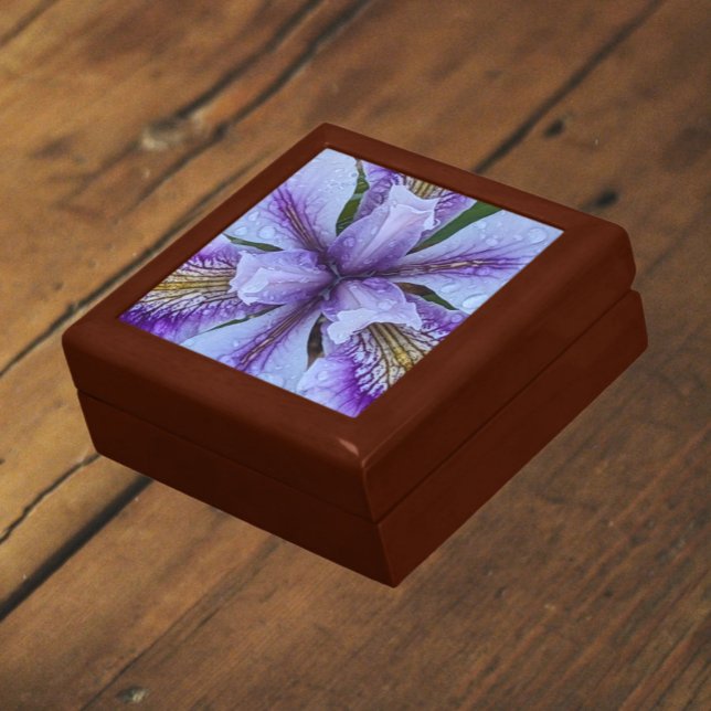  Purple Beardless Iris Floral Gift Box (In Situ)