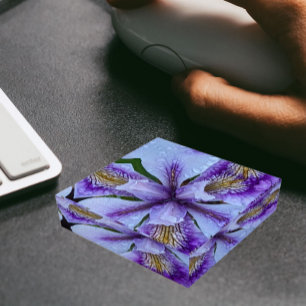 Purple Beardless Iris Floral Paperweight