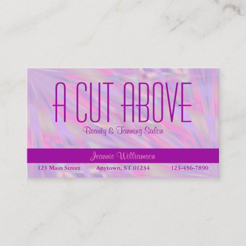 Purple Beauty Salon Business Card
