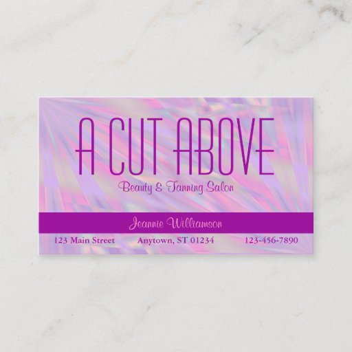 Customizable Purple Beauty Salon Business Card