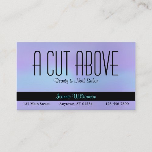 Purple Beauty Salon Business Card