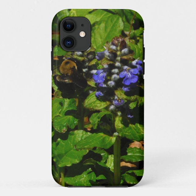 Purple Bee Balm and Bumble Bee Case-Mate iPhone Case (Back)