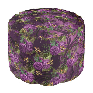 Purple Bee Series Design 14  Pouf