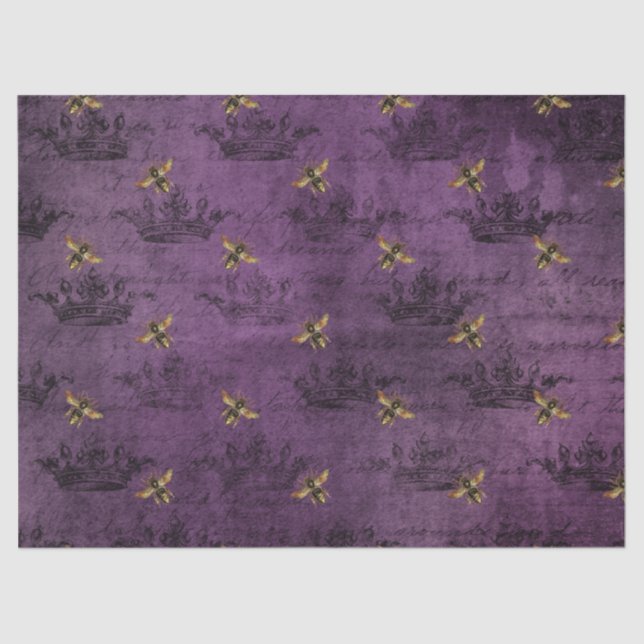Purple Bee Series Design 9 Tissue Paper (Front)
