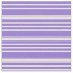 [ Thumbnail: Purple & Beige Colored Lines/Stripes Pattern Fabric ]