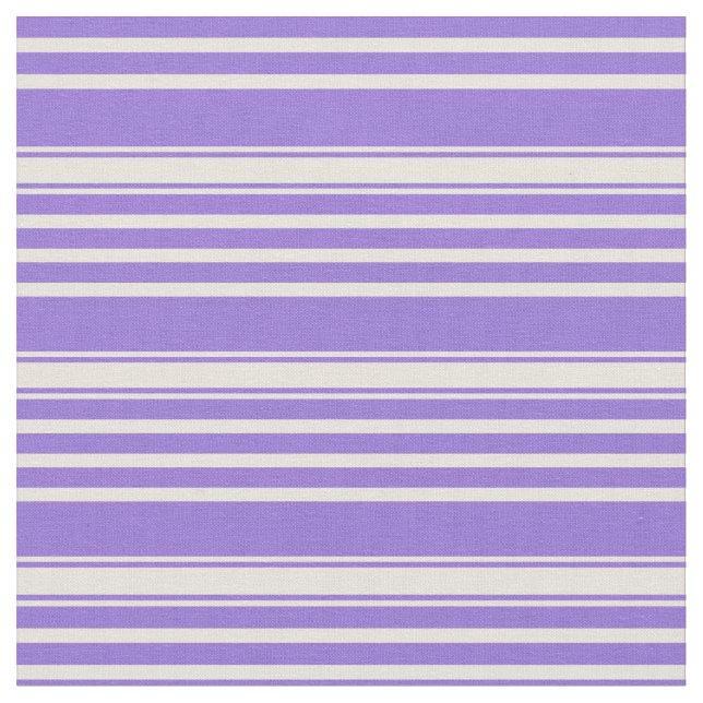 Purple & Beige Colored Lines/Stripes Pattern Fabric (Close Up)