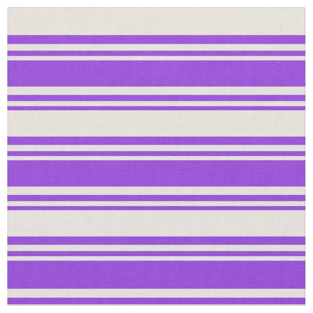 Purple & Beige Lines Fabric (Close Up)