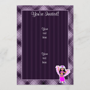 Purple Belly Dancer Invitation