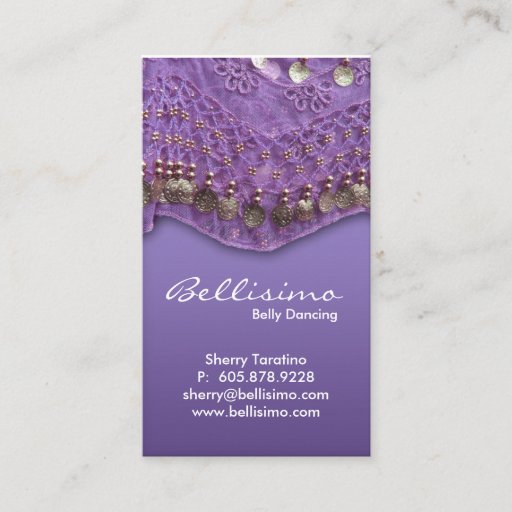 Customizable Purple Belly Dancing Business Card