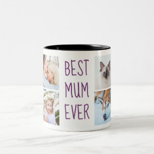 Purple Best Mom Ever Custom Photo Mug