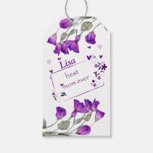 Purple Best Mom Ever Gift Tags