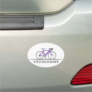 Purple Bicycle Cycologist Car Magnet
