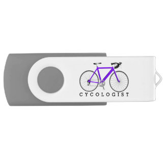 Purple Bicycle Cycologist Flash Drive