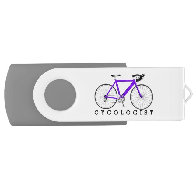 Purple Bicycle Cycologist Flash Drive (Front)