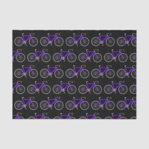 Purple Bicycle on Black Tissue Paper