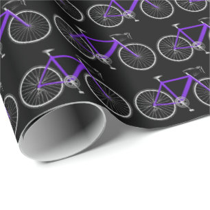 purple bicycle on black wrapping paper