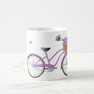 Purple Bicycle with Butterflies Coffee Mug