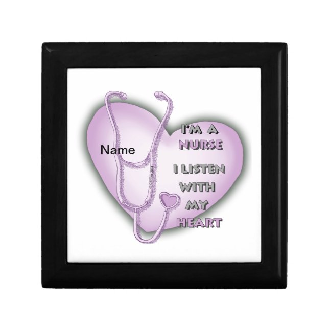 Purple big heart nurse  gift box (Front)