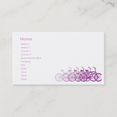 Purple Bike - Chubby Business Card