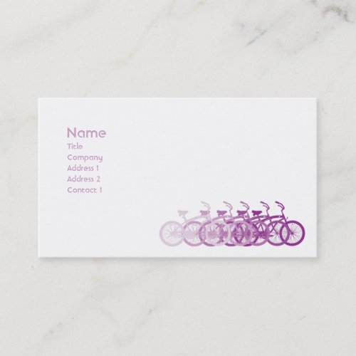 Purple Bike - Classic Business Card Template
