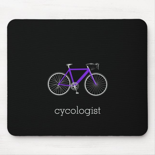 purple bike cycologist mouse pad (Front)