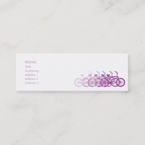 Customizable Purple Bike - Skinny Business Card