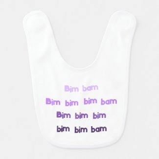 Purple Bim Bam Shabbat Baby Bib