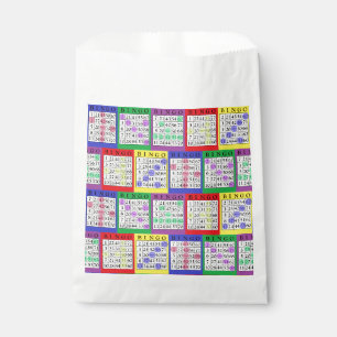 Purple BINGO Card Party Favor Bag