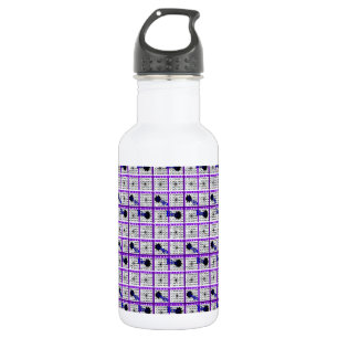 Purple Bingo Card Stainless Steel Water Bottle