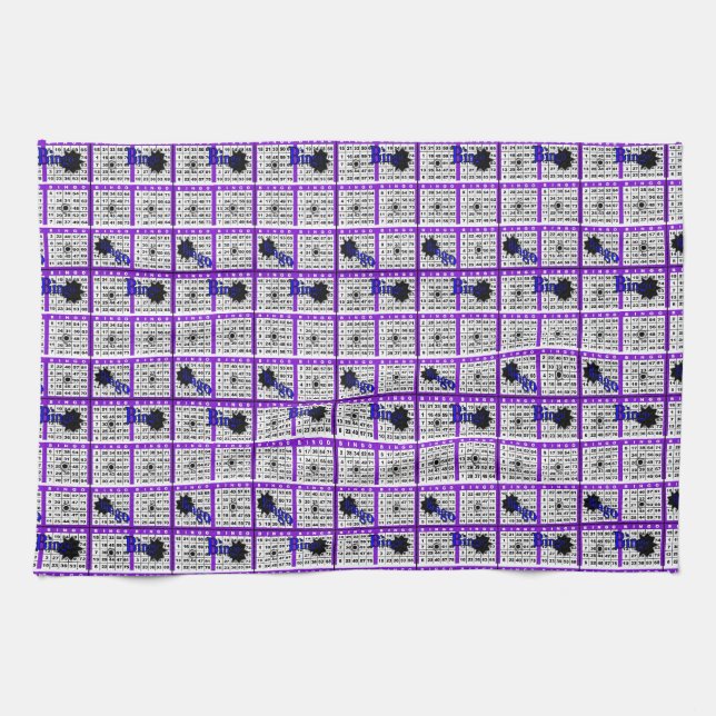 Purple Bingo Card Towel (Horizontal)
