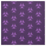 Purple Biohazard Symbol Fabric
