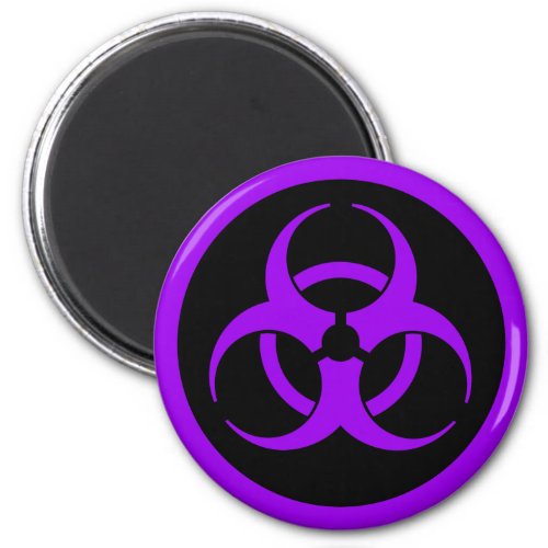 Purple Biohazard Symbol Magnet