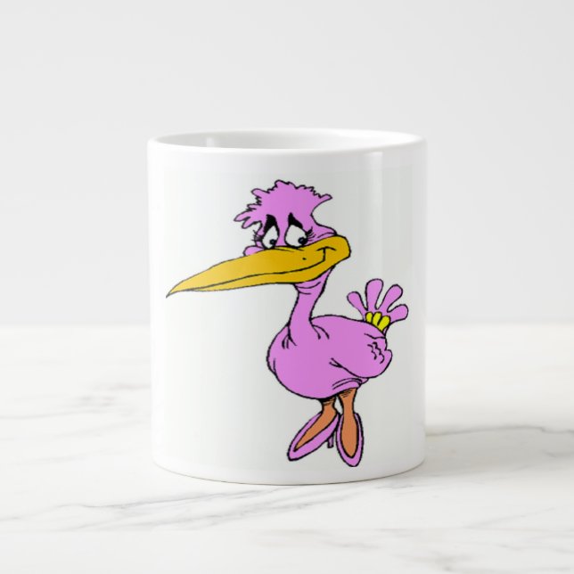 PURPLE BIRD GIANT COFFEE MUG (Front)