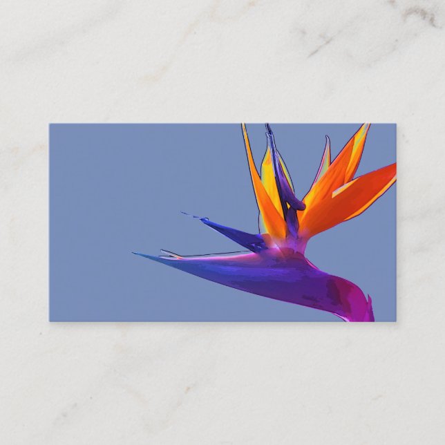 Purple Bird of Paradise Business Card (Front)