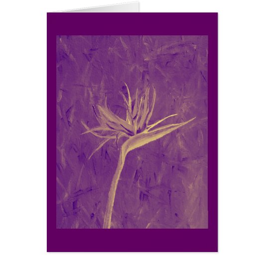 Purple Bird of Paradise Cards (Front)