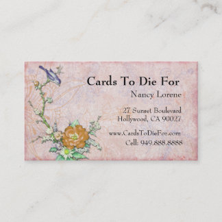 Purple Bird on a Branch Business Card