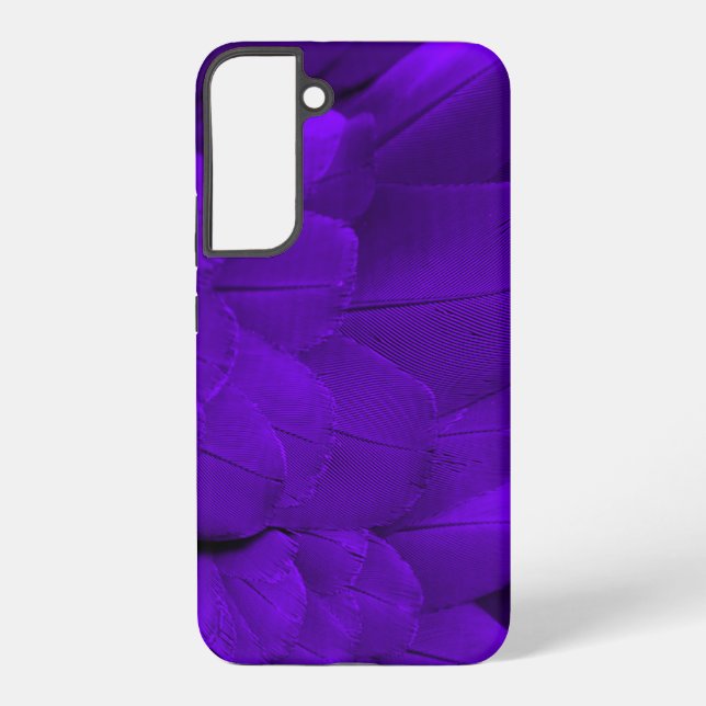 Purple bird wing feathers pattern samsung galaxy case (Back)