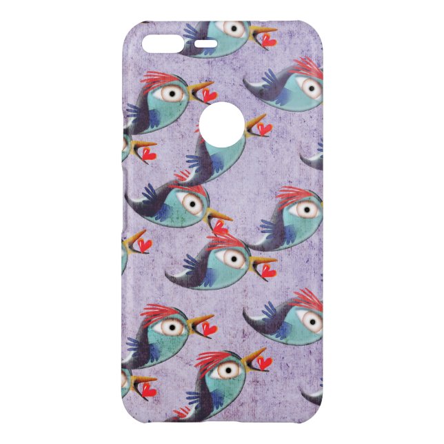 Purple birds uncommon google pixel XL case (Back)