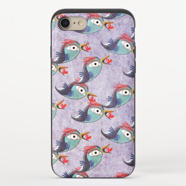 Purple birds uncommon iPhone case (Back)