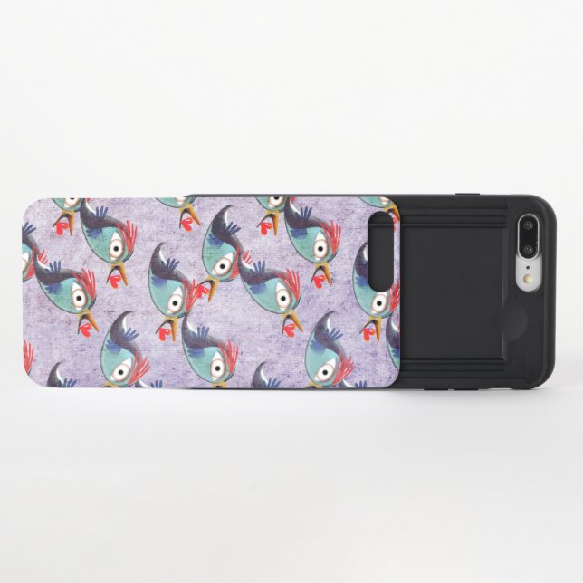 Purple birds uncommon iPhone case (Open)