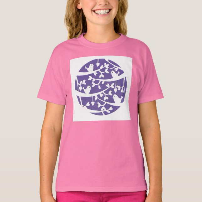 purple birdy t-shirt (Front)