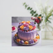 Purple Birthday Cake (Standing Front)