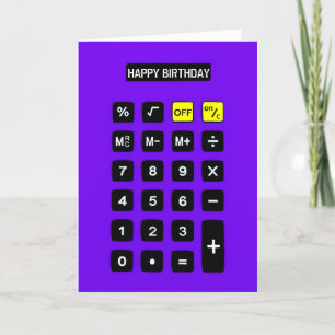 Purple Birthday Calculator Card