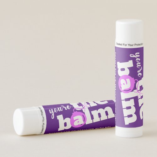 Purple Birthday Party Favor The Bomb Personalized  Lip Balm
