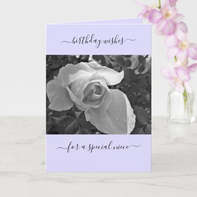 Purple Birthday Wishes for a Special Niece Card (Orchid)