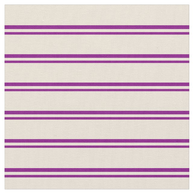 Purple & Bisque Lines Fabric (Close Up)