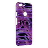 Purple Black Abstract Monogram Uncommon Google Pixel XL Case (Back/Right)